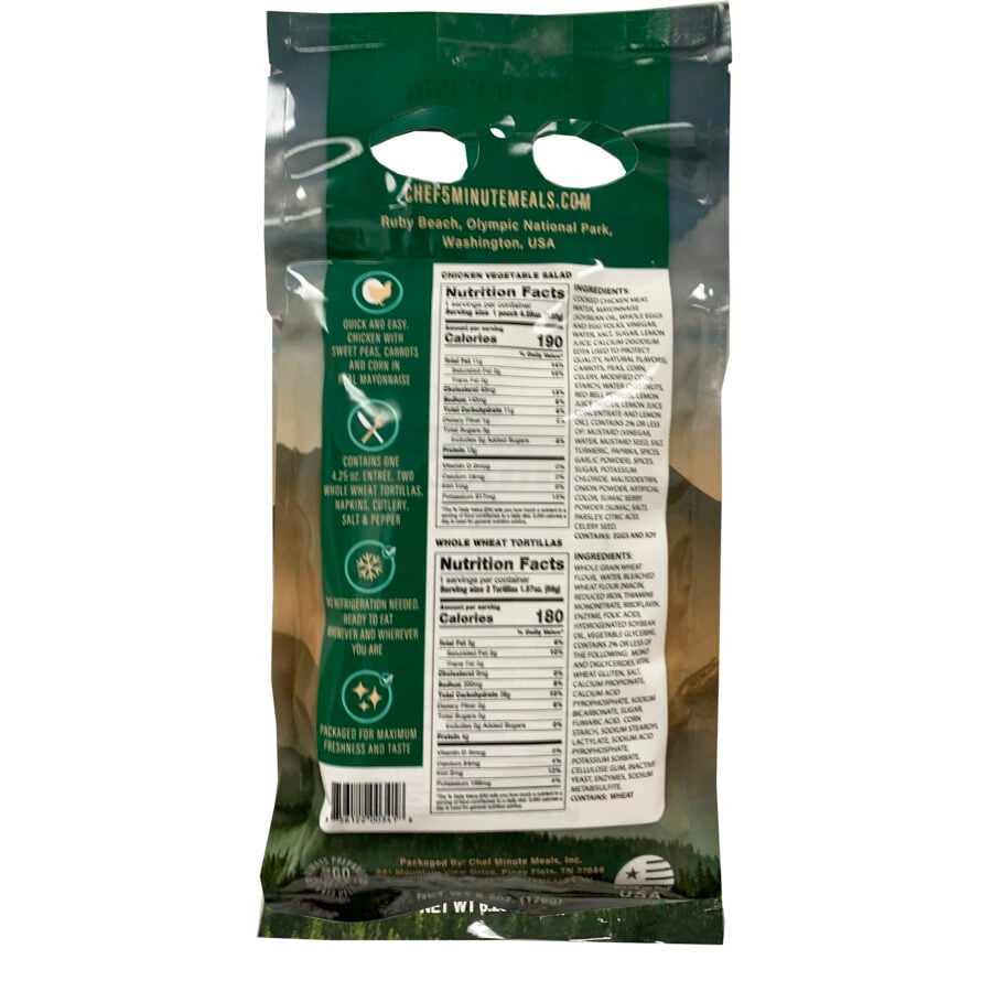 Chicken Vegetable Salad w/Tortillas-12/PK